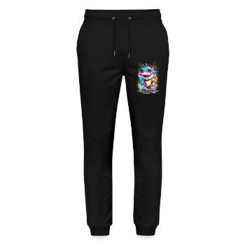 Requin - Pantalon de jogging bio MOVER Stanley/Stella unisexe - noir - Devant - Marisol (170cm) & Nik (191cm)