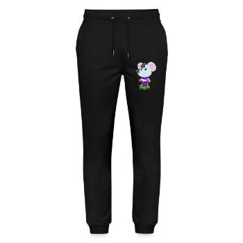 Culturiste Souris Haltères Bodybuilding - Pantalon de jogging bio MOVER Stanley/Stella unisexe - noir - Devant - Marisol (170cm) & Nik (191cm)