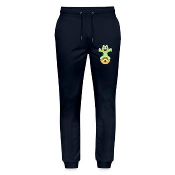 Turtle without shell - Stanley/Stella Mover Unisex Organic Jogging Trousers - navy - Front - Marisol (170cm) & Nik (191cm)