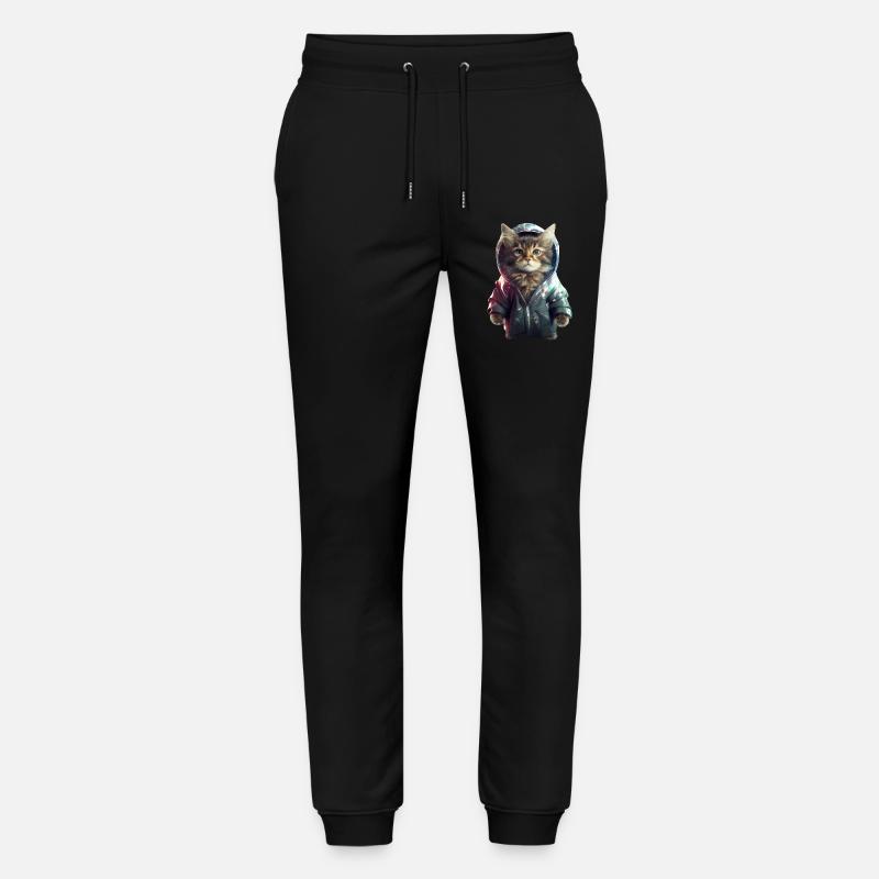 Chat de l’espace - Pantalon de jogging bio MOVER Stanley/Stella unisexe - noir