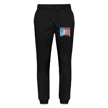 London - Stanley/Stella Mover Unisex Organic Jogging Trousers - black - Front - Marisol (170cm) & Nik (191cm)