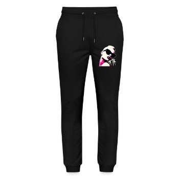 Pop Art Woman with Sunglasses Design - Stanley/Stella Mover Unisex Organic Jogging Trousers - black - Front - Marisol (170cm) & Nik (191cm)
