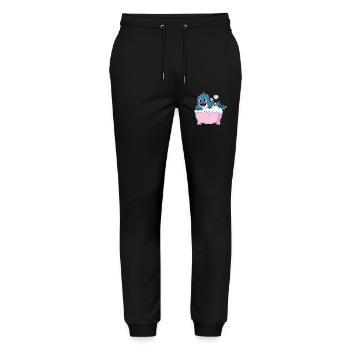 Dolphin Bathing Bathtub - Stanley/Stella Mover Unisex Organic Jogging Trousers - black - Front - Marisol (170cm) & Nik (191cm)