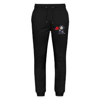 Grim Reaper Halloween Heart - Stanley/Stella Mover Unisex Organic Jogging Trousers - black - Front - Marisol (170cm) & Nik (191cm)