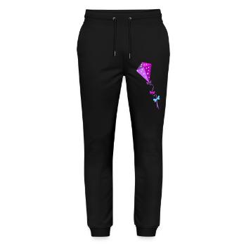 Bunter Drachen - Stanley/Stella Unisex Bio Jogginghose Mover  - Schwarz - Vorne - Marisol (170cm) & Nik (191cm)