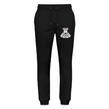 Cuddly toy, dog, favorite animal, pets, animals - Stanley/Stella Mover Unisex Organic Jogging Trousers - black - Front - Marisol (170cm) & Nik (191cm)