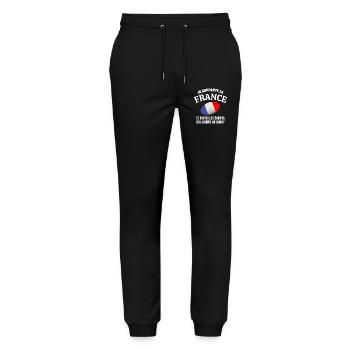 rugby, rugby sport, rugby humour, rugbyman - Pantalon de jogging bio MOVER Stanley/Stella unisexe - noir - Devant - Marisol (170cm) & Nik (191cm)