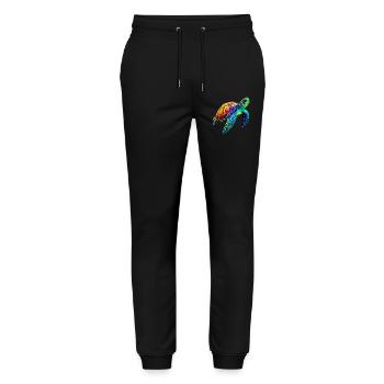 Sea turtle - Stanley/Stella Mover Unisex Organic Jogging Trousers - black - Front - Marisol (170cm) & Nik (191cm)