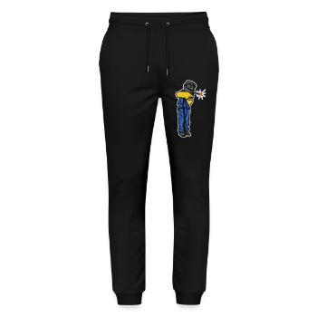 Funny Welder Boy - Stanley/Stella Mover Unisex Organic Jogging Trousers - black - Front - Marisol (170cm) & Nik (191cm)