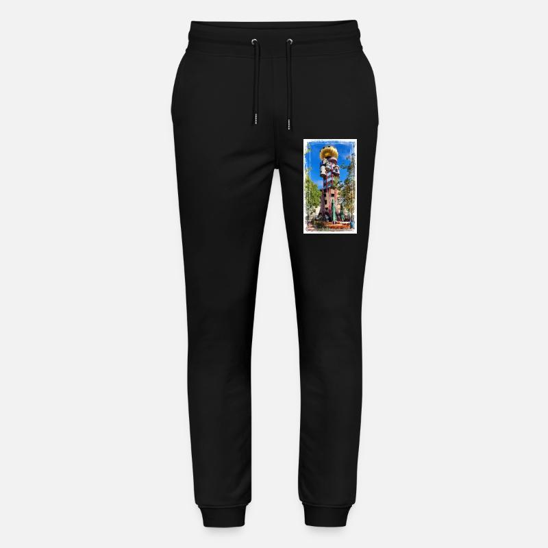 Hundertwasserturm beim Kuchlbauer - Stanley/Stella Unisex Bio Jogginghose Mover - Schwarz