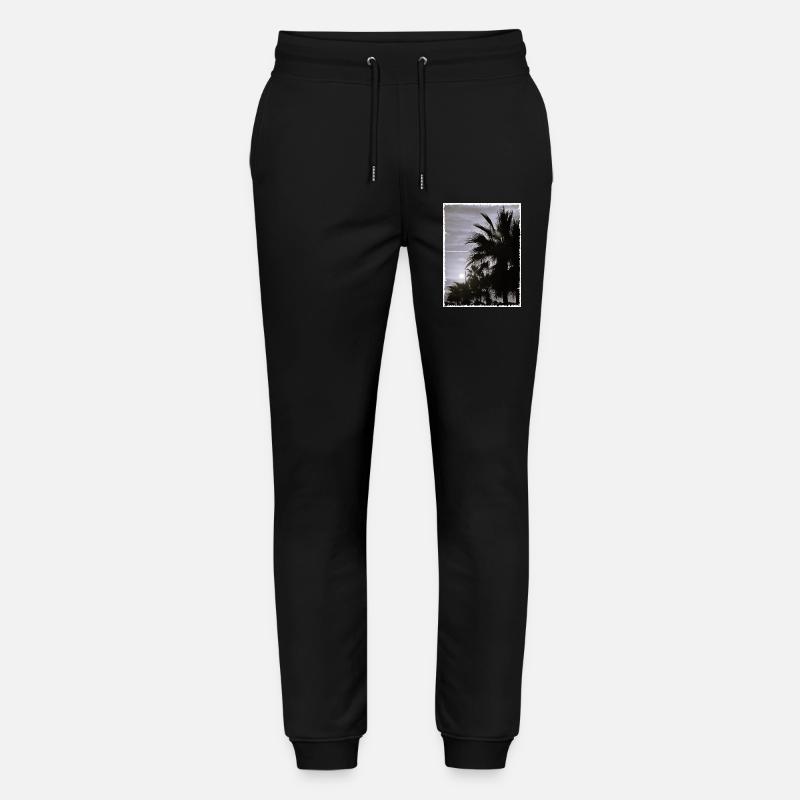 Palme mit Rand SW - Stanley/Stella Unisex Bio Jogginghose Mover  - Schwarz