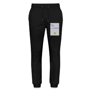 Diamantenkette Geometrisch - Stanley/Stella Unisex Bio Jogginghose Mover  - Schwarz - Vorne - Marisol (170cm) & Nik (191cm)