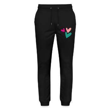 CHRISTMAS. YEAR. ANNIVERSARY. RETIREMENT. FATHER'S DAY - Stanley/Stella Mover Unisex Organic Jogging Trousers - black - Front - Marisol (170cm) & Nik (191cm)