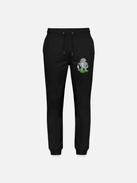 Dog, Angler, Fish, Fishing - Stanley/Stella Mover Unisex Organic Jogging Trousers - black