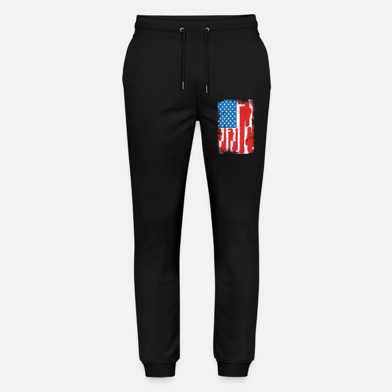 Installateur USA Flagge - Stanley/Stella Unisex Bio Jogginghose Mover  - Schwarz