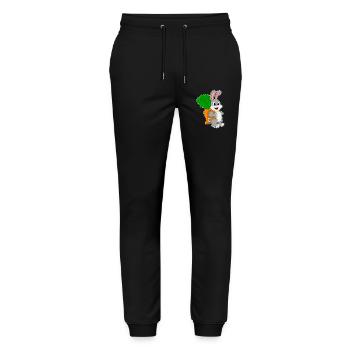 Bunny Student Backpack School - Stanley/Stella Mover Unisex Organic Jogging Trousers - black - Front - Marisol (170cm) & Nik (191cm)