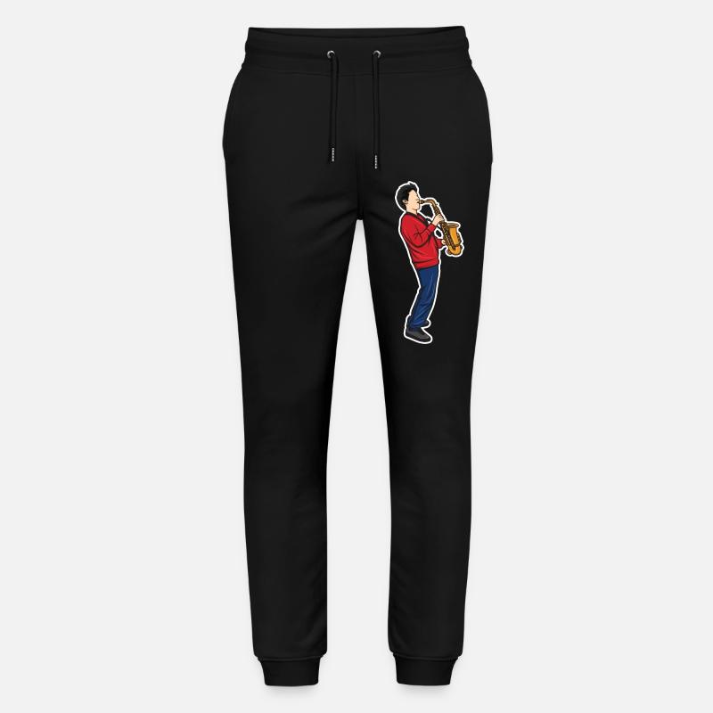 Lustiger Saxophonjunge - Stanley/Stella Unisex Bio Jogginghose Mover  - Schwarz