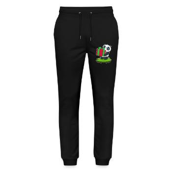 Forfait Noël Panda - Pantalon de jogging bio MOVER Stanley/Stella unisexe - noir - Devant - Marisol (170cm) & Nik (191cm)