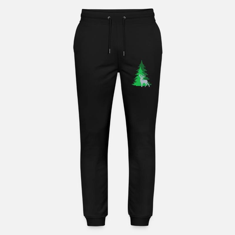 CHEVREUIL DANS LA FORÊT - Pantalon de jogging bio MOVER Stanley/Stella unisexe - noir
