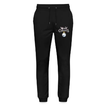 Merry Christmas, Merry Christmas, Happy Holidays - Stanley/Stella Mover Unisex Organic Jogging Trousers - black - Front - Marisol (170cm) & Nik (191cm)