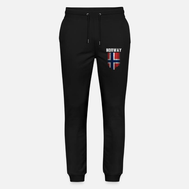 Norwegian flag, Norwegian pride - Stanley/Stella Mover Unisex Organic Jogging Trousers - black