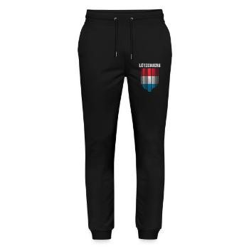 Flag of Luxembourg, Luxembourg pride - Stanley/Stella Mover Unisex Organic Jogging Trousers - black - Front - Marisol (170cm) & Nik (191cm)
