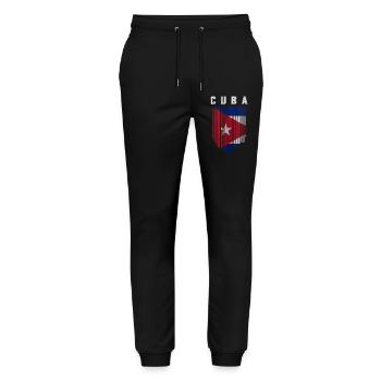 Cuban flag, Cuban pride - Stanley/Stella Mover Unisex Organic Jogging Trousers - black - Front - Marisol (170cm) & Nik (191cm)
