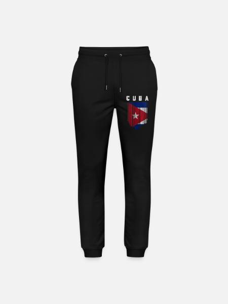 Cuban flag, Cuban pride - Stanley/Stella Mover Unisex Organic Jogging Trousers - black