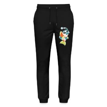 Fisch Taucher Schnorchel Tauchen - Stanley/Stella Unisex Bio Jogginghose Mover  - Schwarz - Vorne - Marisol (170cm) & Nik (191cm)