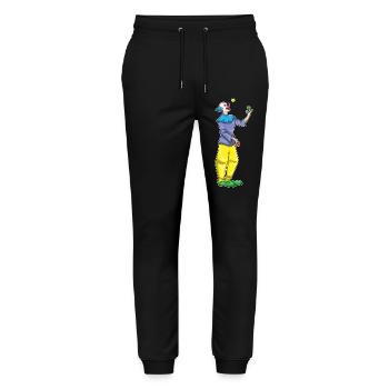 Clown Halloween Jonglieren - Stanley/Stella Unisex Bio Jogginghose Mover  - Schwarz - Vorne - Marisol (170cm) & Nik (191cm)
