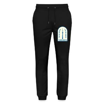 Toronto CNTower Big Smoke - Stanley/Stella Unisex Bio Jogginghose Mover  - Schwarz - Vorne - Marisol (170cm) & Nik (191cm)