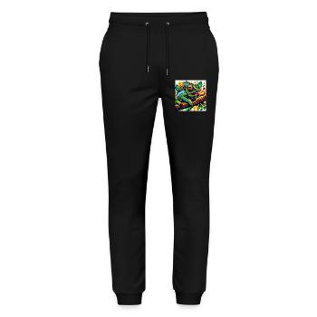 Caméléon - Pantalon de jogging bio MOVER Stanley/Stella unisexe - noir - Devant - Marisol (170cm) & Nik (191cm)