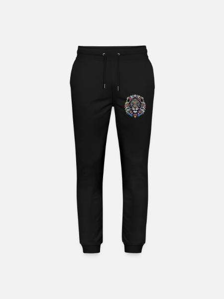 Löwe mit Mandalas verziert - Stanley/Stella Unisex Bio Jogginghose Mover  - Schwarz