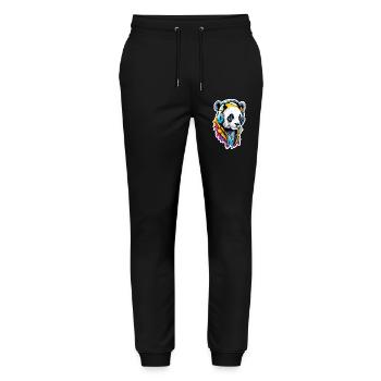 Panda - Stanley/Stella Mover Unisex Organic Jogging Trousers - black - Front - Marisol (170cm) & Nik (191cm)