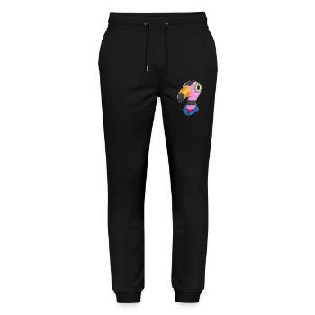 Flamingo Roboter - Stanley/Stella Unisex Bio Jogginghose Mover  - Schwarz - Vorne - Marisol (170cm) & Nik (191cm)