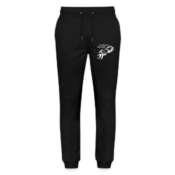 american football ball sport Feuer Wurf Symbol - Stanley/Stella Unisex Bio Jogginghose Mover  - Schwarz - Vorne - Marisol (170cm) & Nik (191cm)