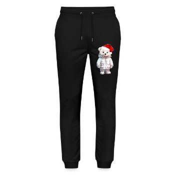 Bear Christmas - Stanley/Stella Mover Unisex Organic Jogging Trousers - black - Front - Marisol (170cm) & Nik (191cm)