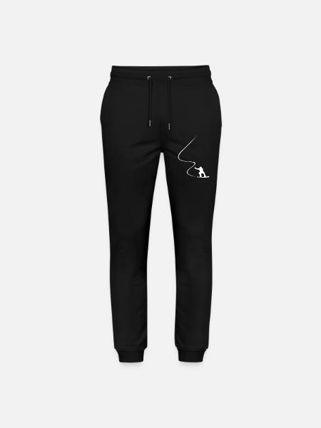 Lumilautailija, Kaarre, Alamäki, Freerider, Talvi - Stanley/Stella Mover unisex luomu-collegehousut - musta