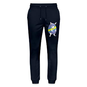 Bunny Easter Costume - Stanley/Stella Mover Unisex Organic Jogging Trousers - navy - Front - Marisol (170cm) & Nik (191cm)