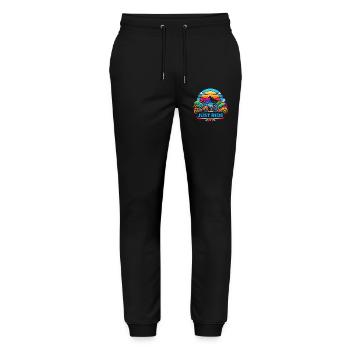 Juste Rouler à Vélo - Just Ride - Pantalon de jogging bio MOVER Stanley/Stella unisexe - noir - Devant - Marisol (170cm) & Nik (191cm)