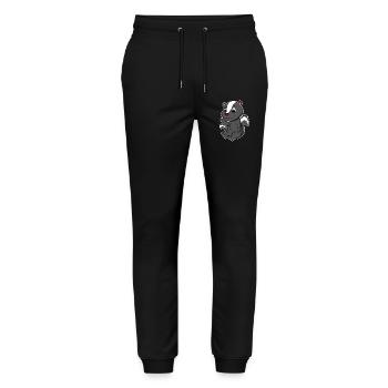 Stinktier Familie - Stinktier mit Baby - Stanley/Stella Unisex Bio Jogginghose Mover  - Schwarz - Vorne - Marisol (170cm) & Nik (191cm)