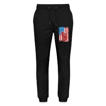 Tubaspieler US Flagge - Stanley/Stella Unisex Bio Jogginghose Mover  - Schwarz - Vorne - Marisol (170cm) & Nik (191cm)