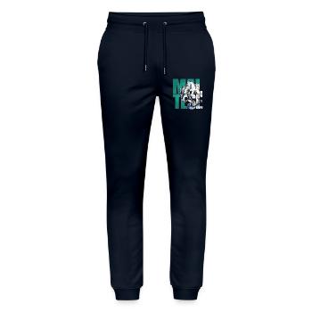Maltese Portrait - Stanley/Stella Mover Unisex Organic Jogging Trousers - navy - Front - Marisol (170cm) & Nik (191cm)