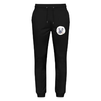 Watercolor Elephant - Stanley/Stella Mover Unisex Organic Jogging Trousers - black - Front - Marisol (170cm) & Nik (191cm)