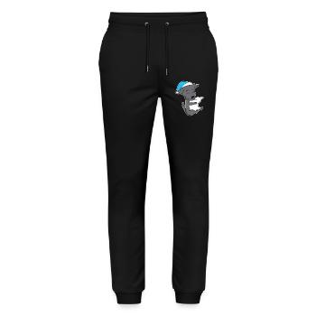 Lévrier Italien Chien De Fatigue Endormie - Pantalon de jogging bio MOVER Stanley/Stella unisexe - noir - Devant - Marisol (170cm) & Nik (191cm)