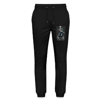 American Warrior Skeleton - Stanley/Stella Mover Unisex Organic Jogging Trousers - black - Front - Marisol (170cm) & Nik (191cm)