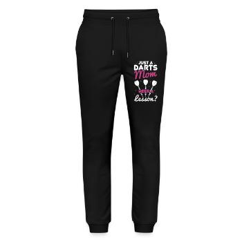 Darter Mom - Do You Need a Lesson - Stanley/Stella Mover Unisex Organic Jogging Trousers - black - Front - Marisol (170cm) & Nik (191cm)