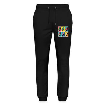 Glace sur le Style Popsicle Pop Art II - Pantalon de jogging bio MOVER Stanley/Stella unisexe - noir - Devant - Marisol (170cm) & Nik (191cm)