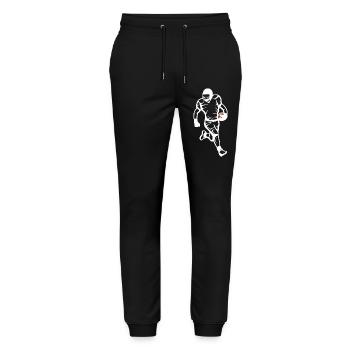 Footballer Drawing - Stanley/Stella Mover Unisex Organic Jogging Trousers - black - Front - Marisol (170cm) & Nik (191cm)