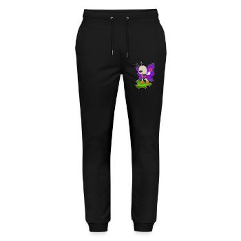 Schmetterling Lutscher - Stanley/Stella Unisex Bio Jogginghose Mover  - Schwarz - Vorne - Marisol (170cm) & Nik (191cm)